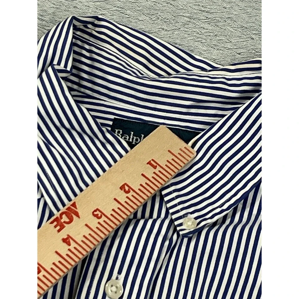 Polo Ralph Lauren Cotton Striped Button Custom Fit 2xl LongSleeve Shirt *Flaw*‎ - Picture 12 of 15